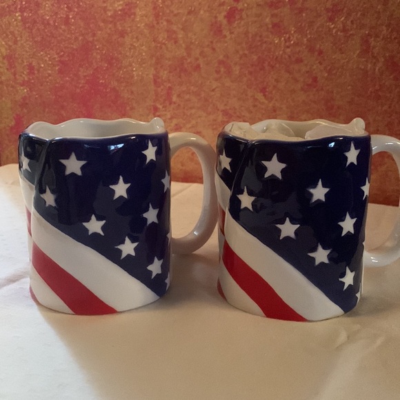 American Flag. Patriot mugs. New, never used/ No box. Red, White and Blue - Picture 3 of 7